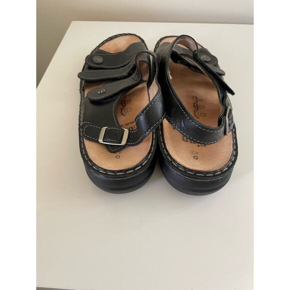 Finn Comfort Unisex Black Leather Sandals Made in Germany size 42D Men’s 8.5 main image 6